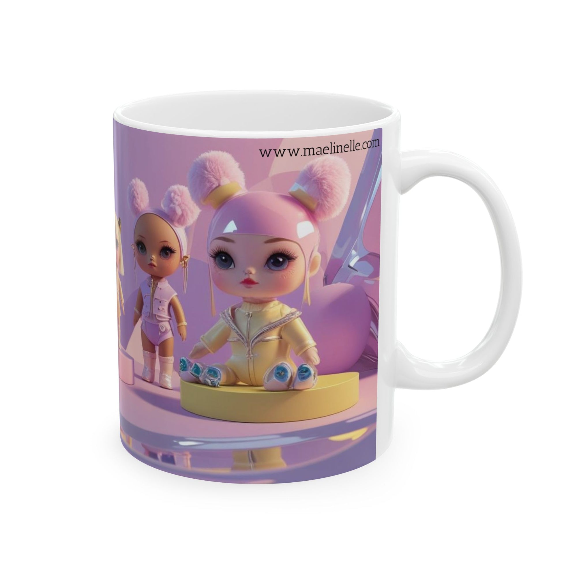 Maelinelle Baby Dolls Ceramic Mug - Adorable Gift for Collectors, Kids, Birthdays, Holidays, Home Decor, Fun Drinkware