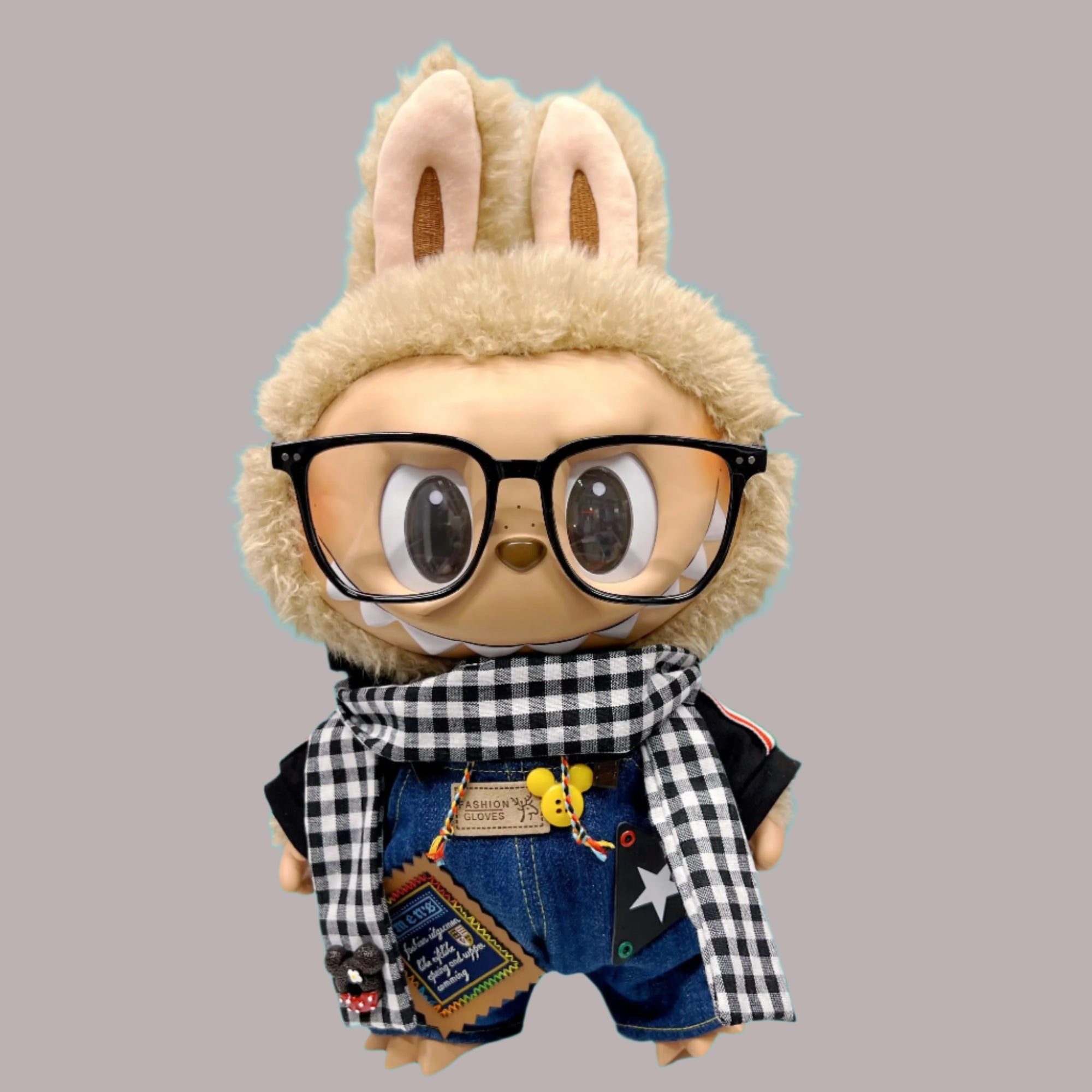 Labubu Clothes Only Cotton Baby Glasses 10cm 15cm 20cm 40cm Ski Goggles, Goggles, Labubu Glasses in Stock-11