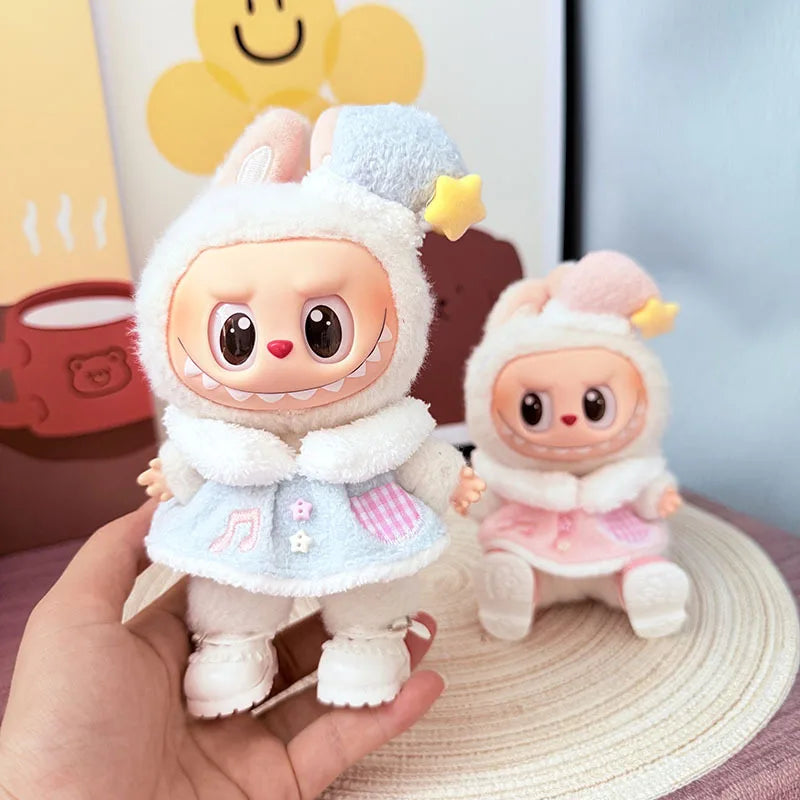 Labubu Designer Outfits & Accessories 17cm Music Angel Set Cartoon Toy Style Clothes Only-6