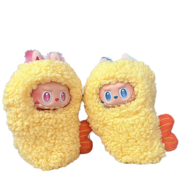 Labubu Designer Outfits Popular Fried Shrimp Jumpsuit Style Clothes and Accessories for Dolls-0