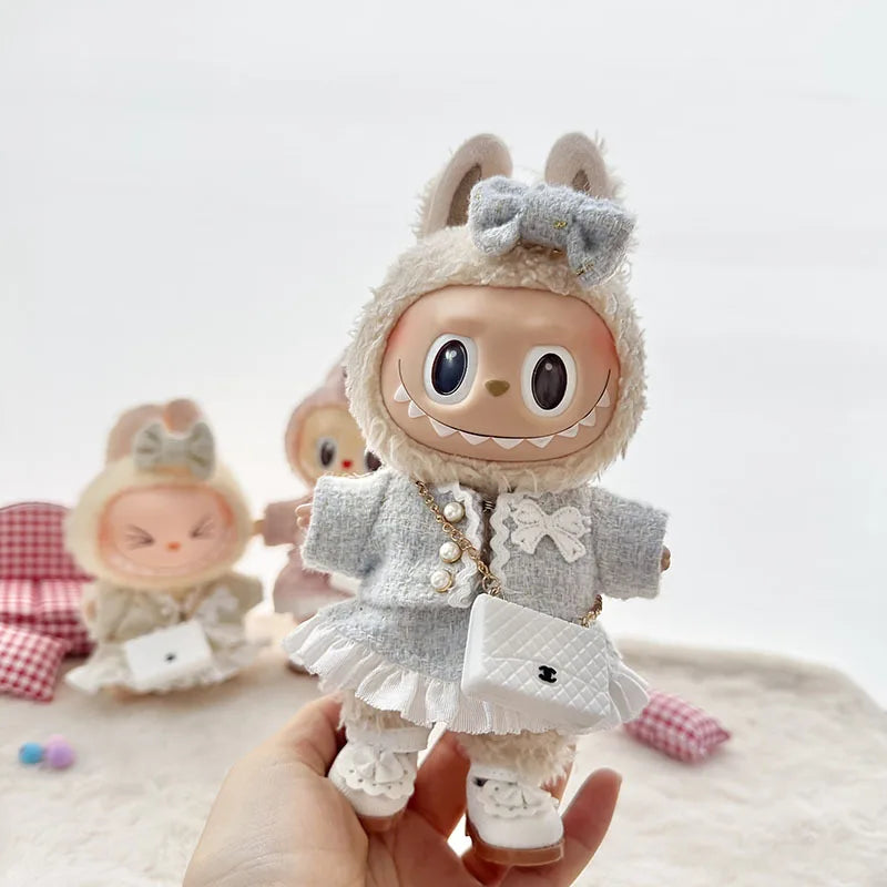 Professional clothes Only Classic Small Fragrant Skirt Suit Designer Outfits Labubu Clothes And Accessories-8
