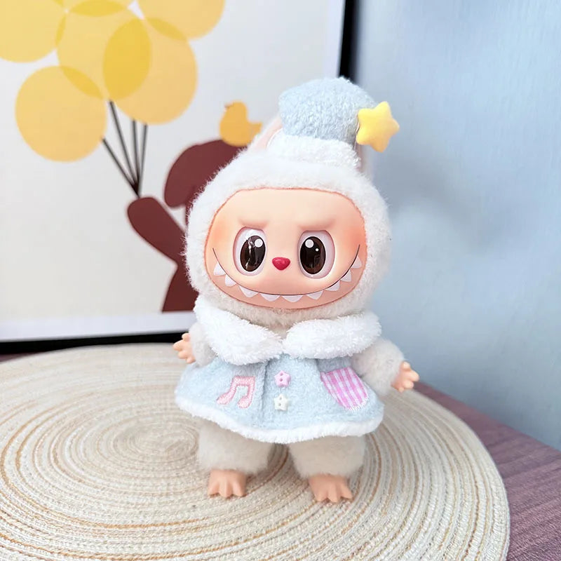 Labubu Designer Outfits & Accessories 17cm Music Angel Set Cartoon Toy Style Clothes Only-13