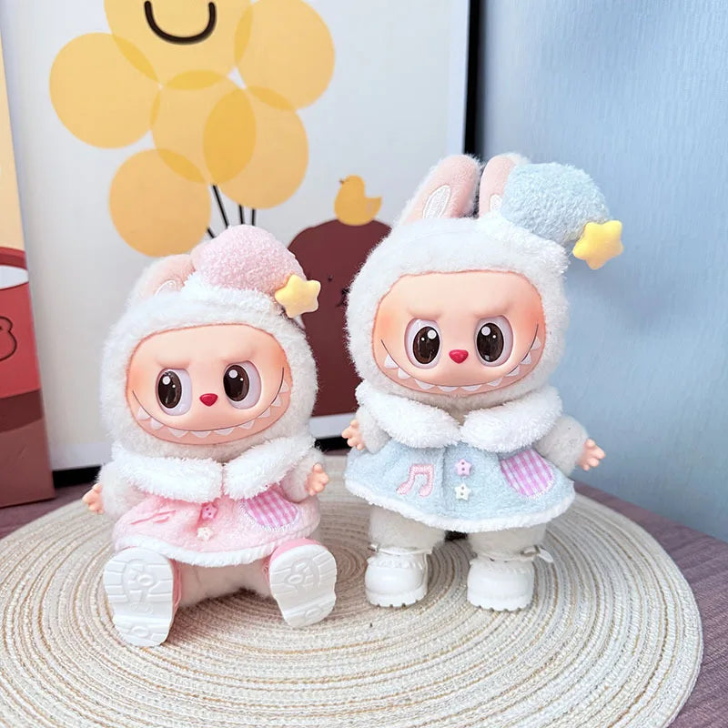 Labubu Designer Outfits & Accessories 17cm Music Angel Set Cartoon Toy Style Clothes Only-2