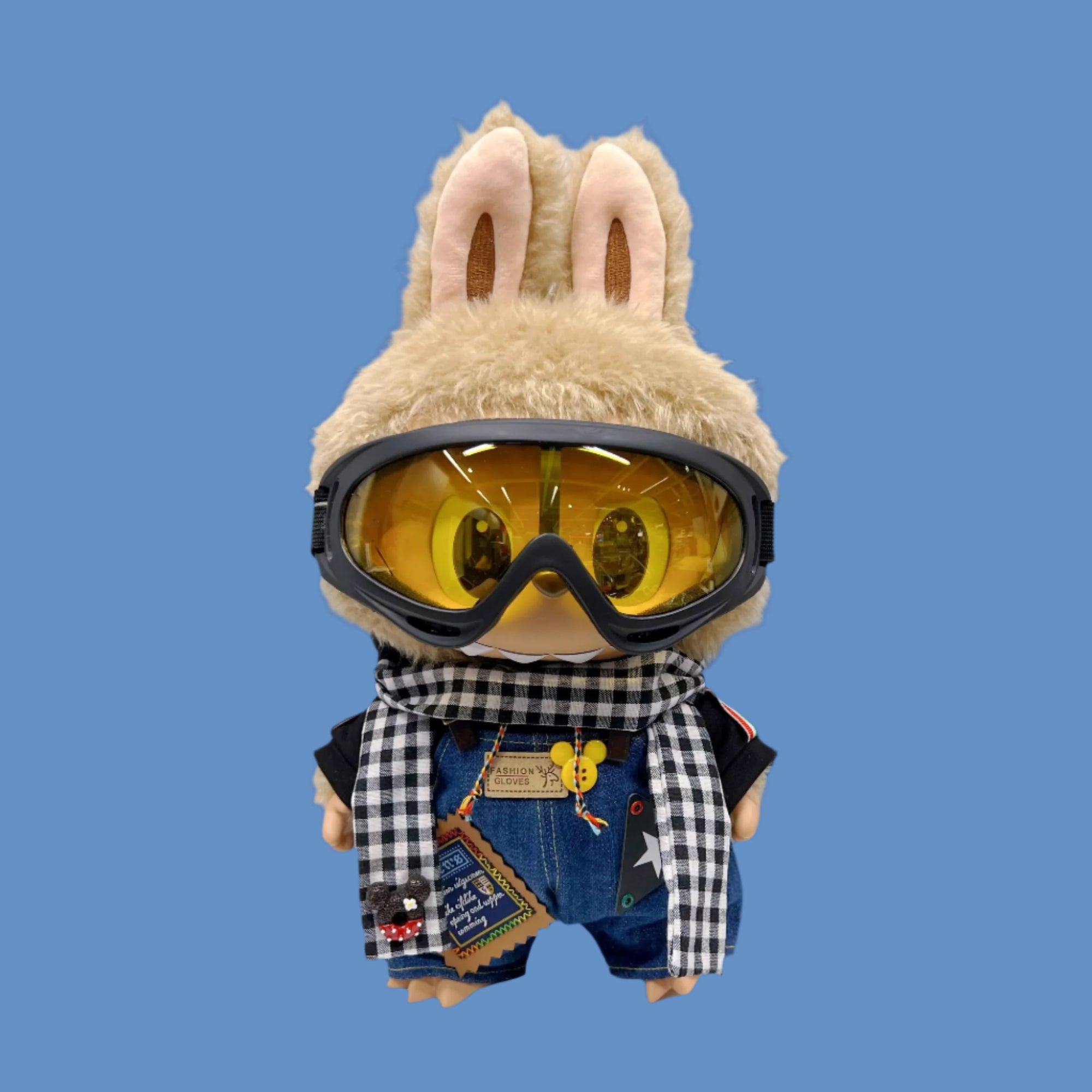 Labubu Clothes Only Cotton Baby Glasses 10cm 15cm 20cm 40cm Ski Goggles, Goggles, Labubu Glasses in Stock-0