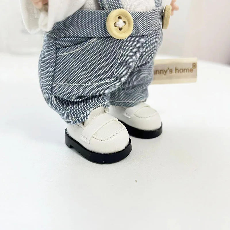 Cute Dress Outfit Clothes Only 17cm Pendant Blue Trendy Plaid Suit Keychain Labubu Doll Clothes Cute Clothing-6