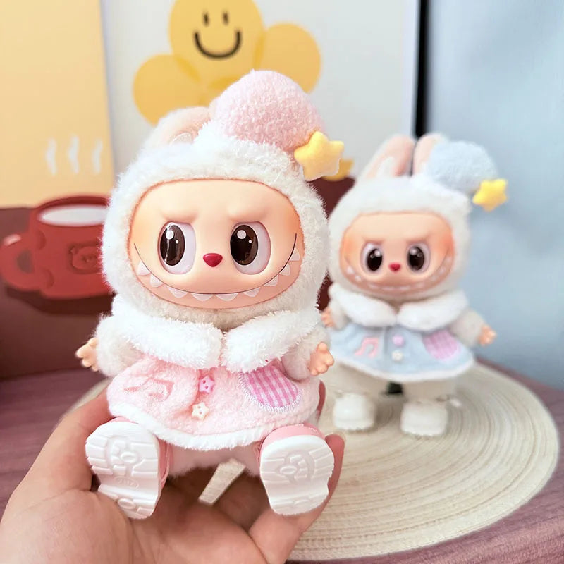 Labubu Designer Outfits & Accessories 17cm Music Angel Set Cartoon Toy Style Clothes Only-0